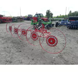 Сеноворошилка на мини трактор 5-ти колёсная (Польша)